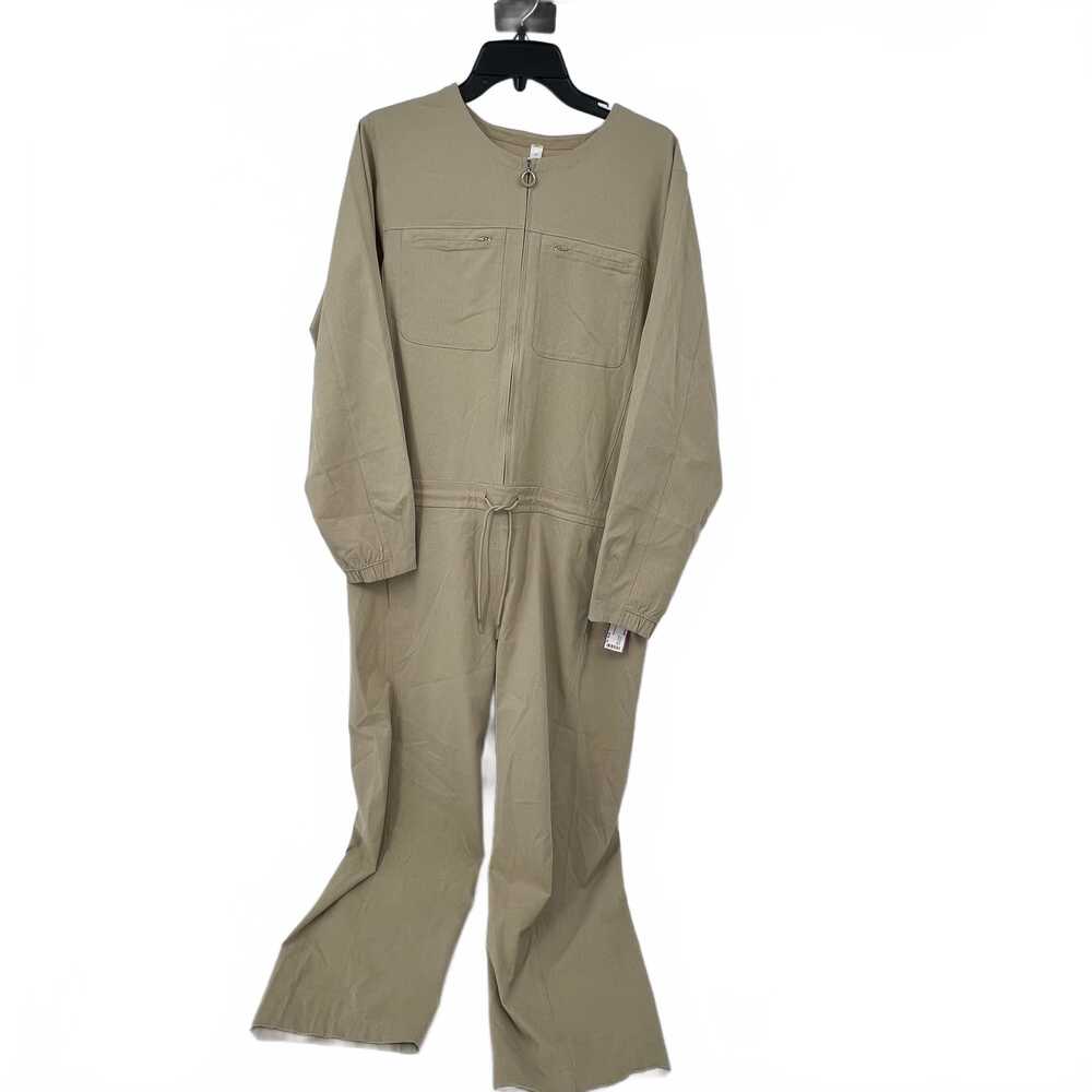 Lululemon Beige Jumpsuit Zip Drawstring Pockets | Womens 10